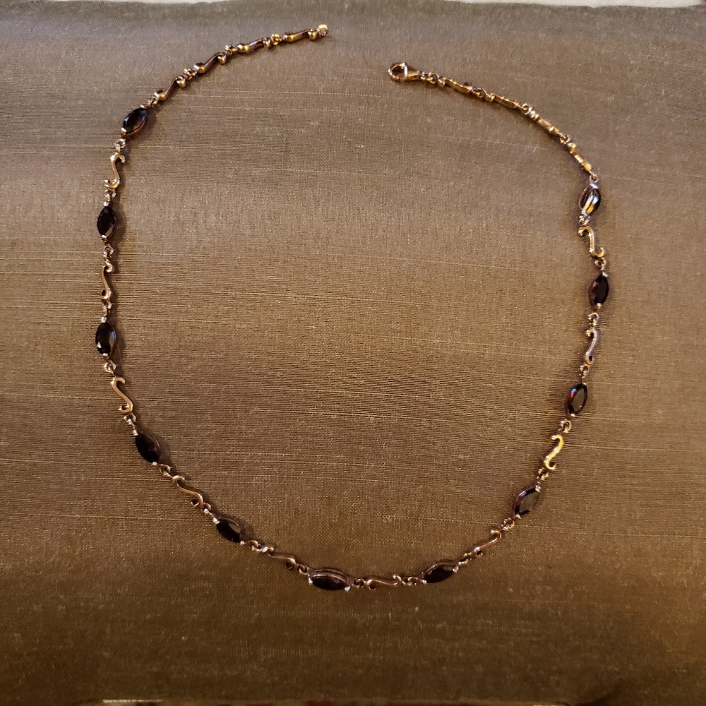 Rhodalite garnet necklace